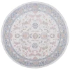 Safavieh Bayside BAY120 Beige / Blue 6'-7" X 6'-7" Round Area Rug