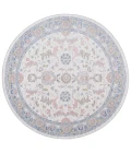 Safavieh Bayside BAY120 Beige / Blue 6'-7" X 6'-7" Round Area Rug