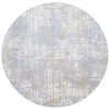 Safavieh Bayside BAY122 Grey / Ivory Blue 6'-7" X 6'-7" Round Area Rug