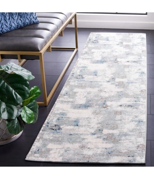 Safavieh Bayside BAY124 Blue / Grey 2'-2" X 8' Runner Area Rug