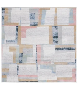 Safavieh Bayside BAY126 Ivory / Blue Rust 6'-7" X 6'-7" Square Area Rug