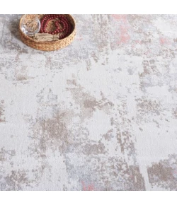 Safavieh Bayside BAY128 Ivory / Grey Pink 3' X 3' Round Area Rug