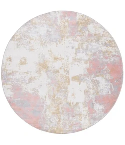 Safavieh Bayside BAY128 Ivory / Grey Pink 3' X 3' Round Area Rug