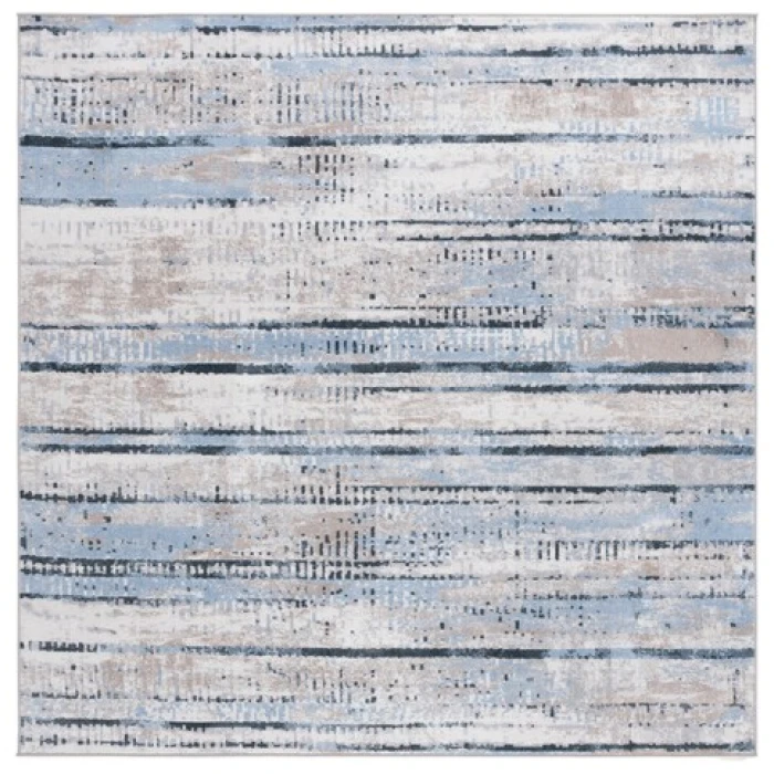 Safavieh Bayside BAY130 Blue / Gold 6'-7" X 6'-7" Square Area Rug