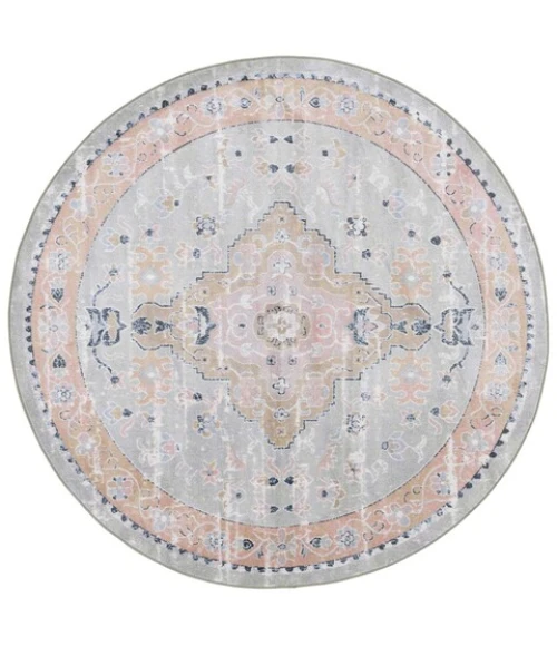 Safavieh Bayside BAY134 Sage / Gold 6'-7" X 6'-7" Round Area Rug