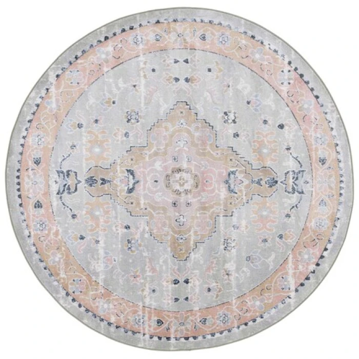 Safavieh Bayside BAY134 Sage / Gold 6'-7" X 6'-7" Round Area Rug