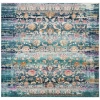 Safavieh Baldwin BDN192 Teal / Beige 6'-7" X 6'-7" Square Area Rug