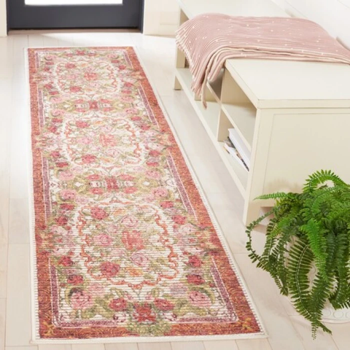 Safavieh Besarabian BES220 Ivory / Sage Rust 2' X 8' Runner Area Rug