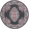 Safavieh Besarabian BES222 Black / Sage 6'-7" X 6'-7" Round Area Rug