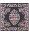 Safavieh Besarabian BES222 Black / Sage 6'-7" X 6'-7" Square Area Rug