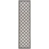 Safavieh Beach House BHS121 Light Grey / Charcoal 2'-2" X 6' Runner Area Rug