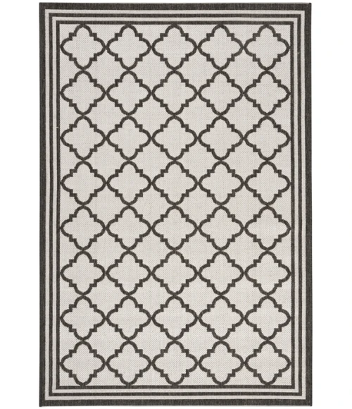 Safavieh Beach House BHS121 Light Grey / Charcoal 4' X 6' Rectangle Area Rug