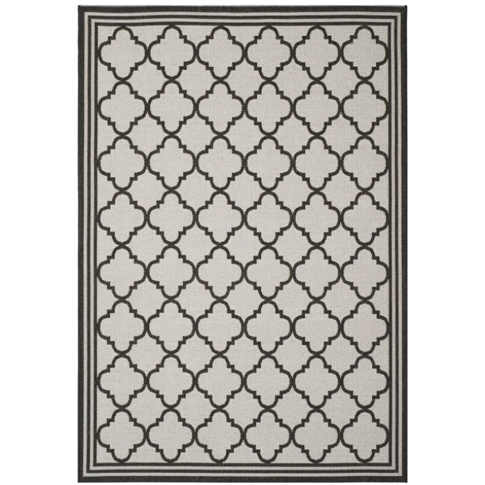 Safavieh Beach House BHS121 Light Grey / Charcoal 2'-2" X 4' Accent Area Rug