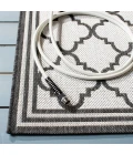 Safavieh Beach House BHS121 Light Grey / Charcoal 2'-2" X 12' Runner Area Rug
