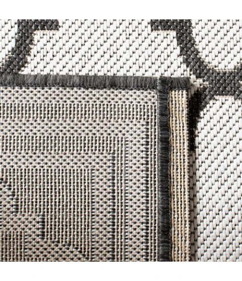 Safavieh Beach House BHS121 Light Grey / Charcoal 2'-2" X 12' Runner Area Rug