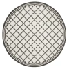 Safavieh Beach House BHS121 Light Grey / Charcoal 8' X 8' Round Area Rug