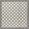 Safavieh Beach House BHS121 Light Grey / Charcoal 6'-7" X 6'-7" Square Area Rug