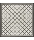 Safavieh Beach House BHS121 Light Grey / Charcoal 6'-7" X 6'-7" Square Area Rug