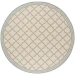 Safavieh Beach House BHS121 Cream / Aqua 6'-7" X 6'-7" Round Area Rug