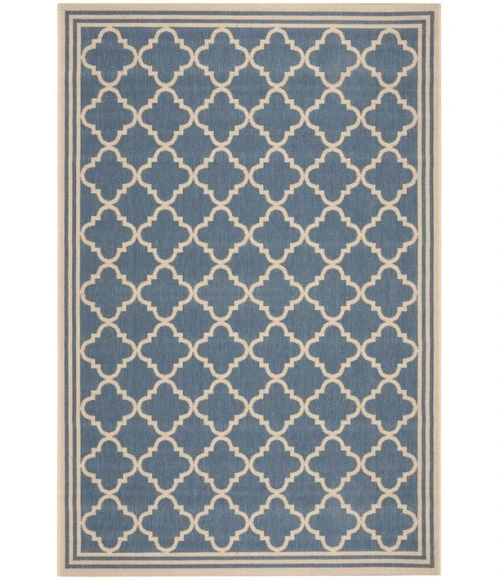 Safavieh Beach House BHS121 Blue / Creme 5'-3" X 7'-6" Rectangle Area Rug