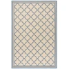 Safavieh Beach House BHS121 Cream / Blue 5'-3" X 7'-6" Rectangle Area Rug