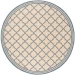 Safavieh Beach House BHS121 Cream / Blue 6'-7" X 6'-7" Round Area Rug