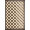 Safavieh Beach House BHS121 Creme / Brown 5'-3" X 7'-6" Rectangle Area Rug