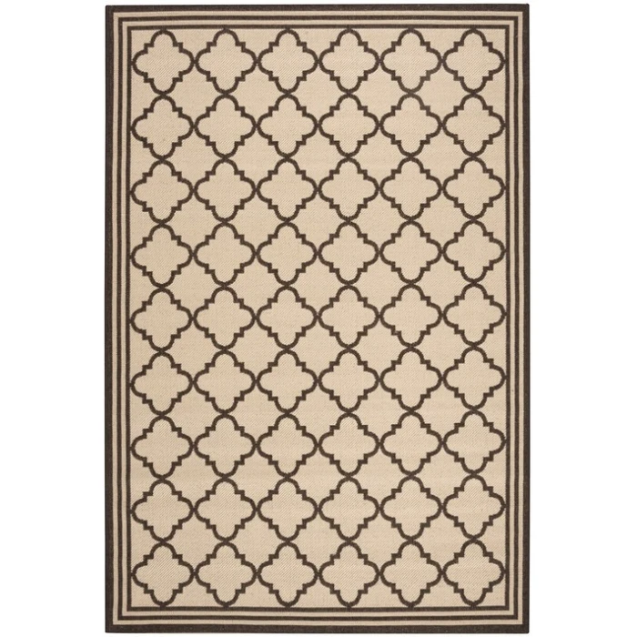 Safavieh Beach House BHS121 Creme / Brown 5'-3" X 7'-6" Rectangle Area Rug