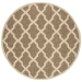 Safavieh Beach House BHS122 Beige / Cream 6'-7" X 6'-7" Round Area Rug