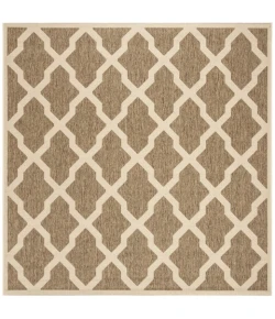 Safavieh Beach House BHS122 Beige / Cream 6'-7" X 6'-7" Square Area Rug