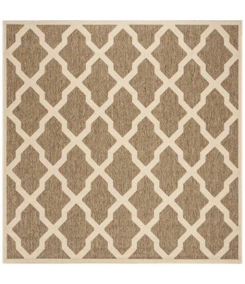 Safavieh Beach House BHS122 Beige / Cream 6'-7" X 6'-7" Square Area Rug