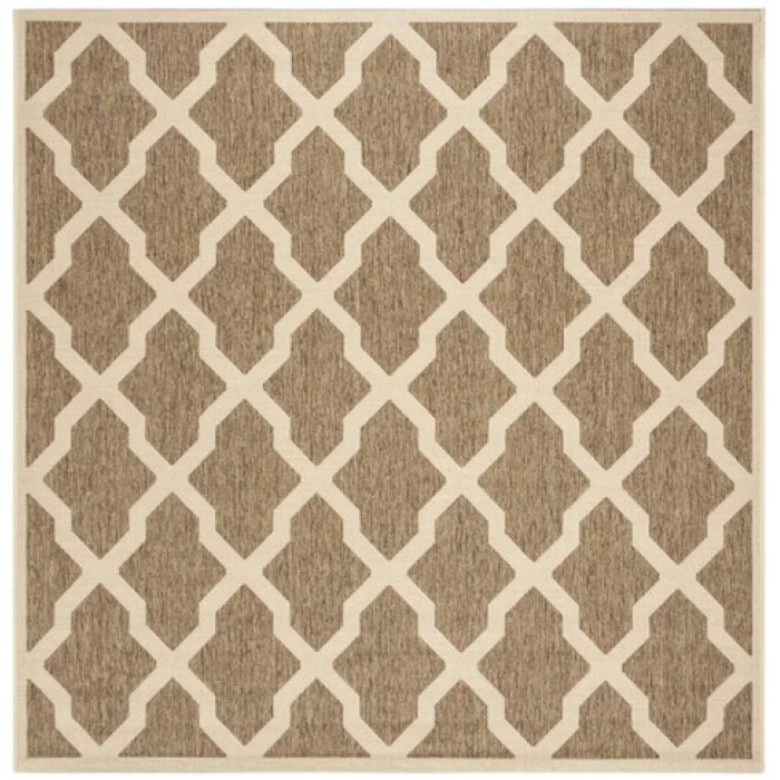 Safavieh Beach House BHS122 Beige / Cream 6'-7" X 6'-7" Square Area Rug