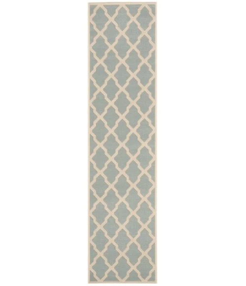 Safavieh Beach House BHS122 Aqua / Cream 2'-2" X 8' Runner Area Rug