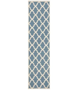 Safavieh Beach House BHS122 Blue / Creme 2'-2" X 8' Runner Area Rug