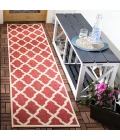 Safavieh Beach House BHS122 Red / Creme 2'-2" X 8' Runner Area Rug