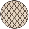 Safavieh Beach House BHS122 Creme / Brown 6'-7" X 6'-7" Round Area Rug