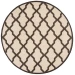 Safavieh Beach House BHS122 Creme / Brown 6'-7" X 6'-7" Round Area Rug