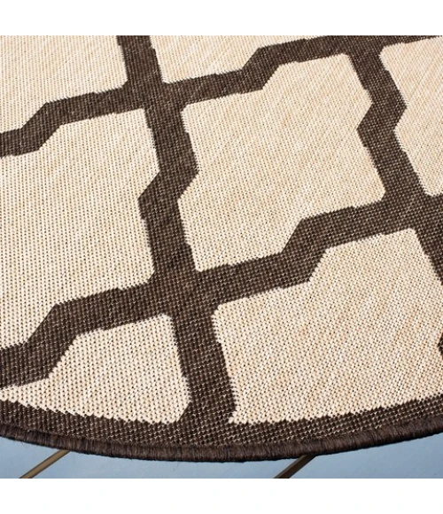 Safavieh Beach House BHS122 Creme / Brown 3' X 5' Rectangle Area Rug