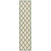 Safavieh Beach House BHS122 Cream / Green 2'-2" X 8' Runner Area Rug