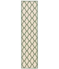 Safavieh Beach House BHS122 Cream / Green 2'-2" X 8' Runner Area Rug
