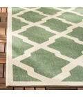 Safavieh Beach House BHS122 Green / Creme 2'-2" X 8' Runner Area Rug