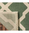 Safavieh Beach House BHS122 Green / Creme 2'-2" X 8' Runner Area Rug
