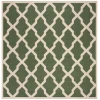 Safavieh Beach House BHS122 Green / Creme 6'-7" X 6'-7" Square Area Rug
