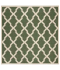 Safavieh Beach House BHS122 Green / Creme 6'-7" X 6'-7" Square Area Rug