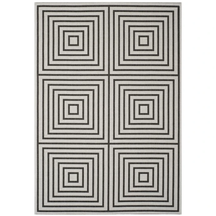 Safavieh Beach House BHS123 Light Grey / Charcoal 2'-2" X 10' Runner Area Rug