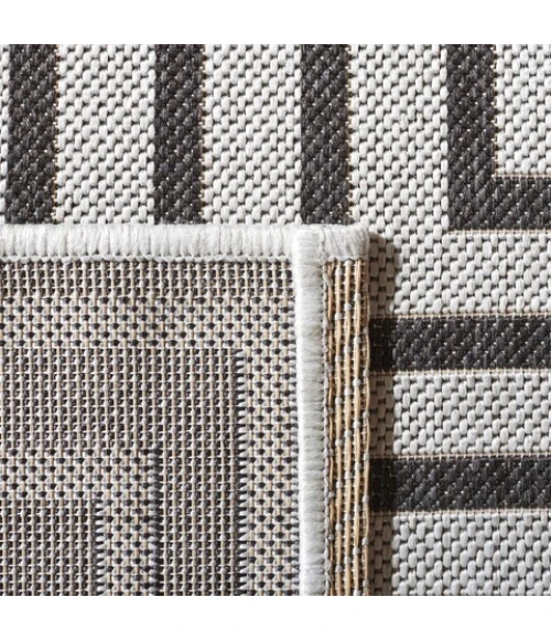 Safavieh Beach House BHS123 Light Grey / Charcoal 2'-2" X 10' Runner Area Rug