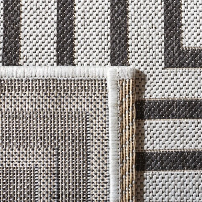 Safavieh Beach House BHS123 Light Grey / Charcoal 2'-2" X 10' Runner Area Rug