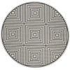 Safavieh Beach House BHS123 Light Grey / Charcoal 6'-7" X 6'-7" Round Area Rug