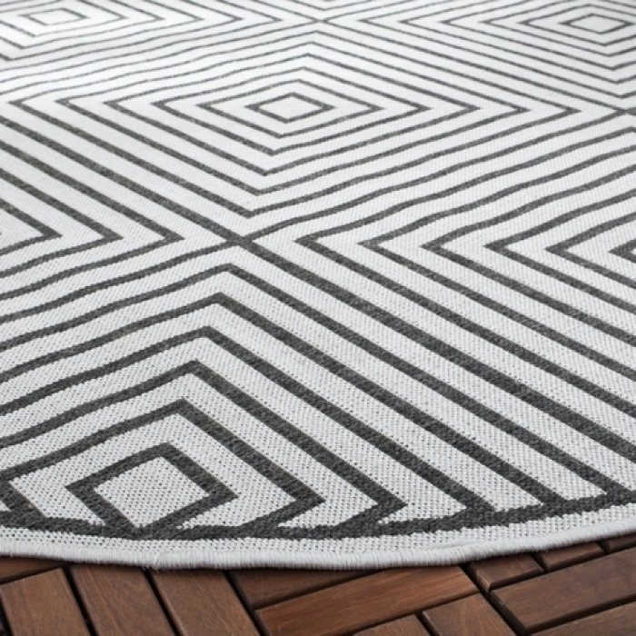 Safavieh Beach House BHS123 Light Grey / Charcoal 2'-2" X 10' Runner Area Rug