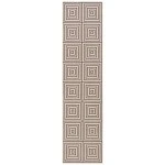 Safavieh Beach House BHS123 Creme / Brown 2'-2" X 10' Runner Area Rug